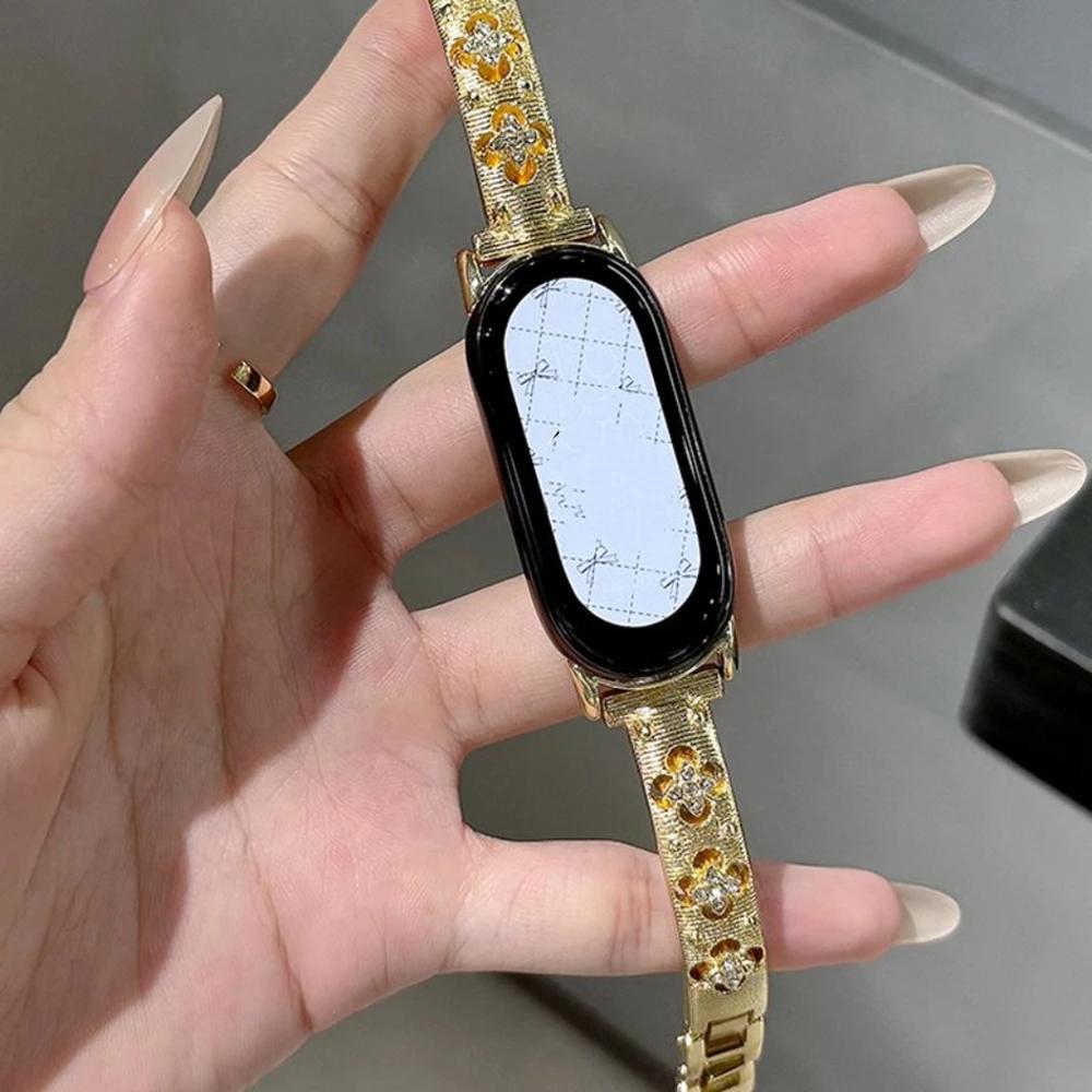 New Bling Elegant Bracelet Metal Link For XIAOMi Band 10 9 Strap For Mi Band 8 New Design Bracelet NFC Wristband Accessories