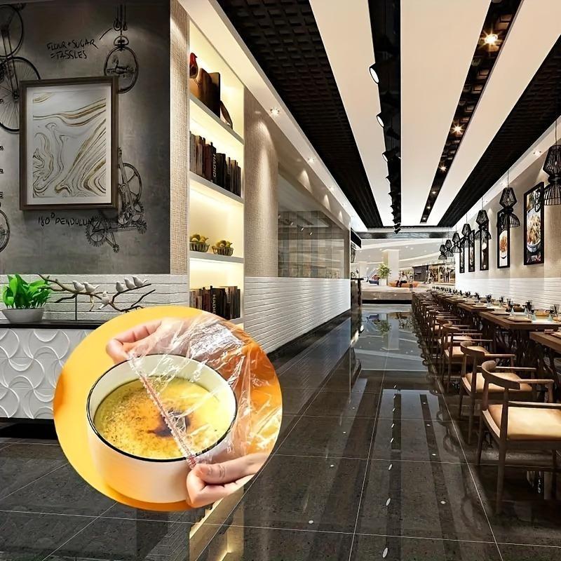 100pcs Disposable Food Grade Plastic Wrap - Fresh-Keeping Sealing Covers for Food Storage, Home Kitchen, Picnic, BBQ