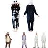 Gemütlicher Unisex Erwachsenen Tier Flanell Onsie Kostüm Pyjama mit Seitentaschen
