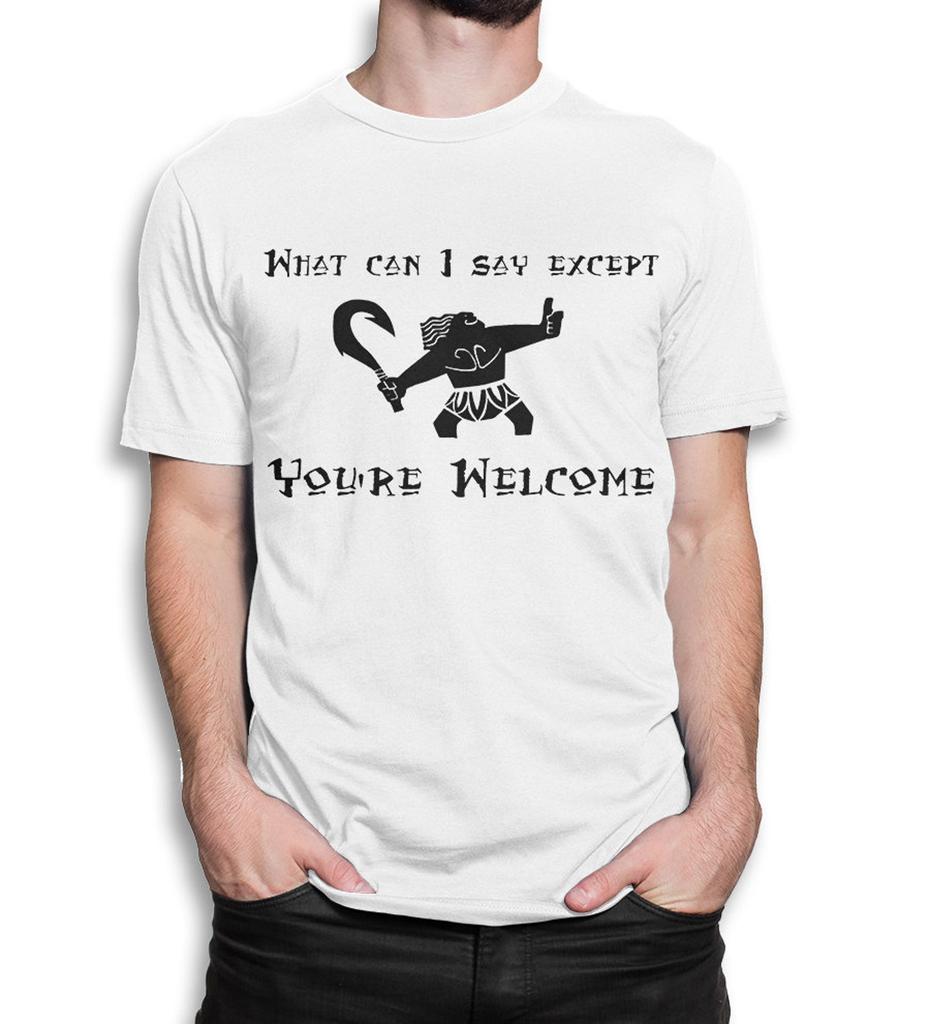 Maui You're Welcome Moana Men's T-Shirt, 100% Cotton Shirt, Men's Women's All Sizes (mw-144)