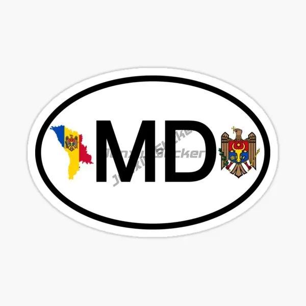 

Love Moldova MD Flag National Emblem Sticker for Covered Scratch Decorate Car Window Camper Truck Bicycle Wall Decal Accessories 10cm