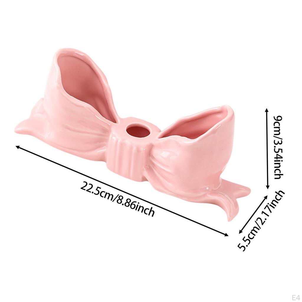 Bowknot Candeler Atmosphere Candle Elegant Portable Dinner Decorative Candilla for