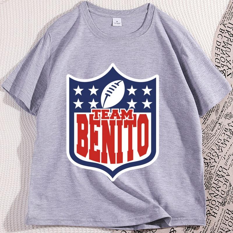 Maglietta Benito Stile Calcio Girocollo Unisex Maglietta Giorno della Partita Maglietta Benito Bowl Coniglio Calcio BadTshirt