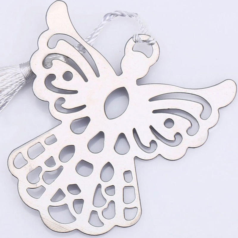 Hot Stainless Steel Silver Guardian Angel Bookmark Tassel Page Marker Ribbon Box