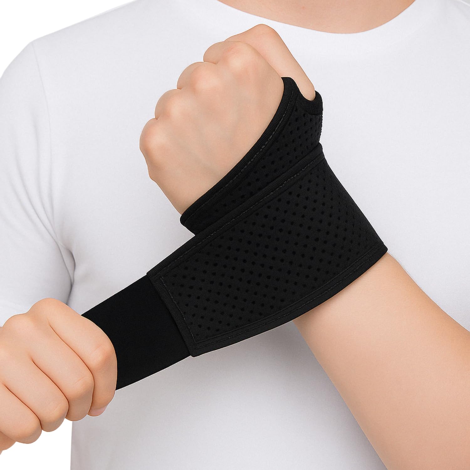

LiraSapo Wrist Support and Sold by Physical Perfect for Nighttime and Mouse Pads [Designed Therapists] Fixed, Thin, Ambidextrous, Unisex, Sports,