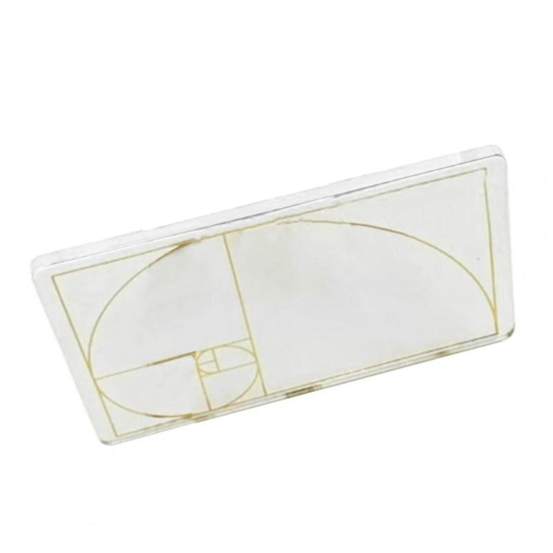 

Многоцелевая акриловая линейка, поисковик золотого сечения, инструмент для коррекции соотношения Голдера для художника-дизайнера-архитектора 2,8 дюйма x 1,7 дюйма