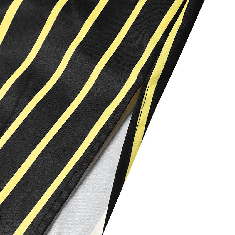 Oversized Women Casual Long Sleeve Floral Print Striped Loose Long Dress Kaftan Robes