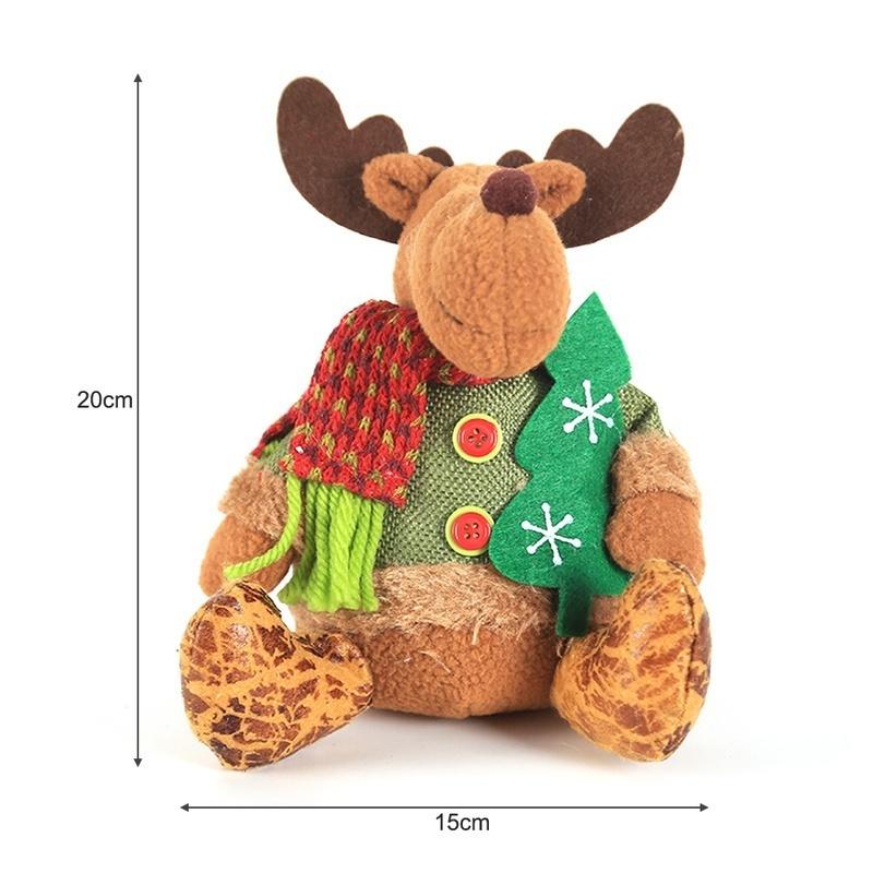 Cute Christmas Decoration Doll Santa Snowman Sitting Pose Doll Window Party Christmas Tree Doll Decoration Pendant