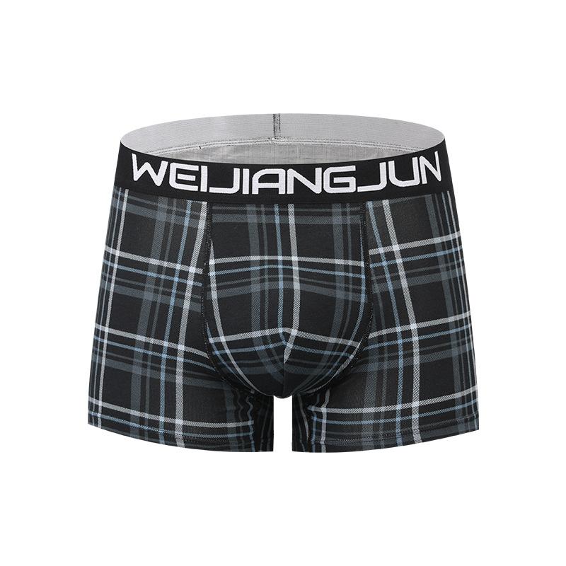

Мужские трусы с плоскими углами и клетчатым узором XXXL