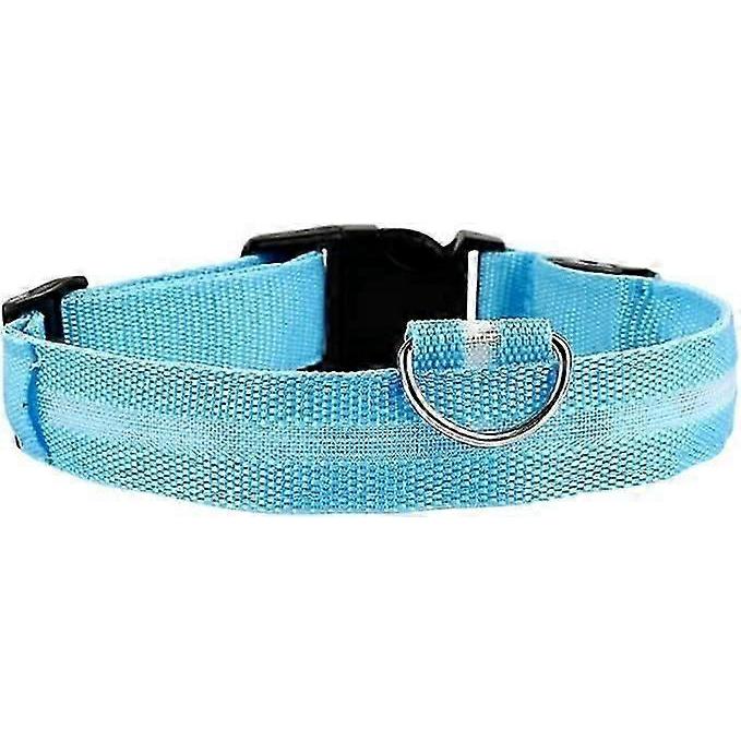 Flashing Nylon Pet L E D Supplies Products Dog Light Pet Dog Light Up Dog Leash Collar Adjustable Small Pet Luminous Safety Collar