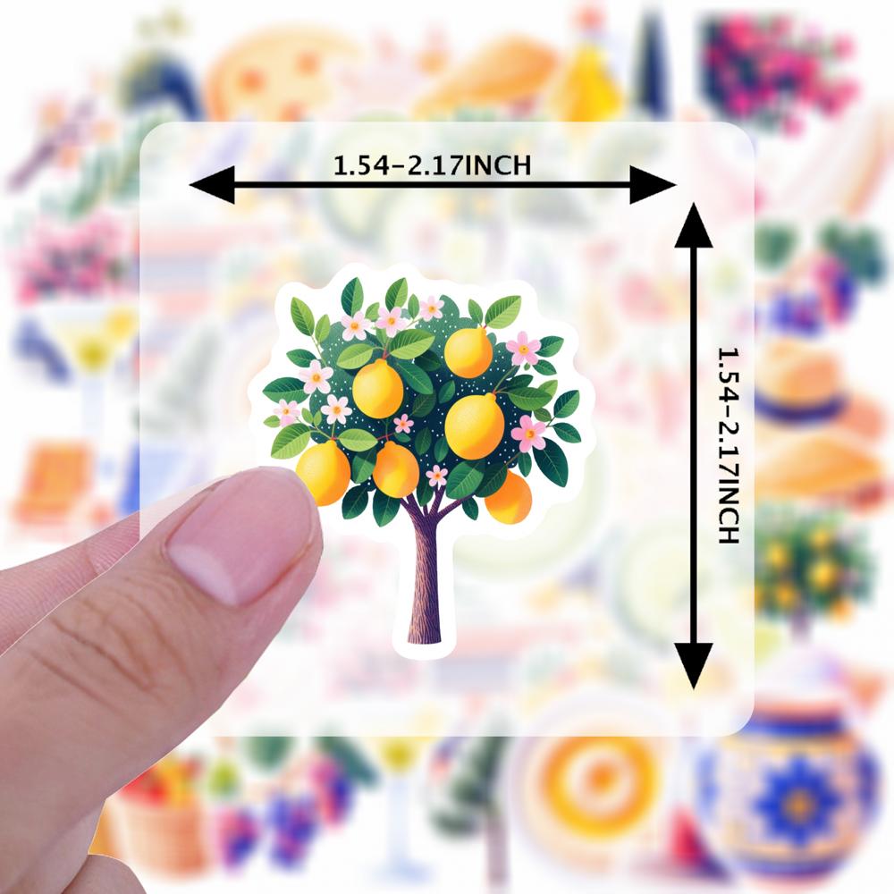 35-100pcs Natural Cuisine Mediterranean Lifestyle Stickers Graffiti Diy Sticker Fridge Luggage Laptop Phone Guitar Bike
