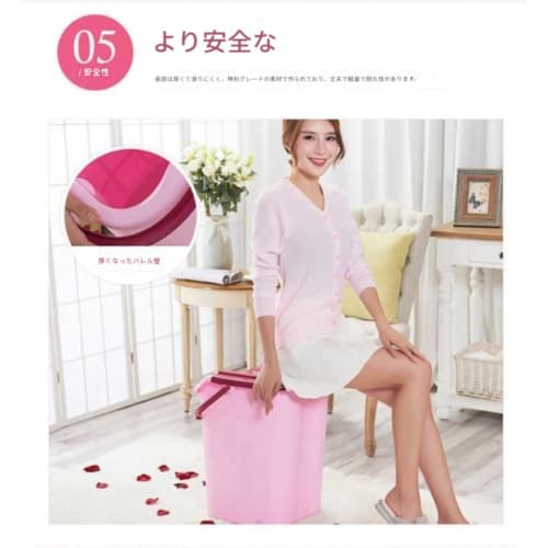 Apaeofl Foot Bath Bucket, Foot Bath, Deep Bucket, Foot Washing Basin for Above Knees and Calves, Warm, Plastic, Massage, Plus, Thick, Home Health Buck