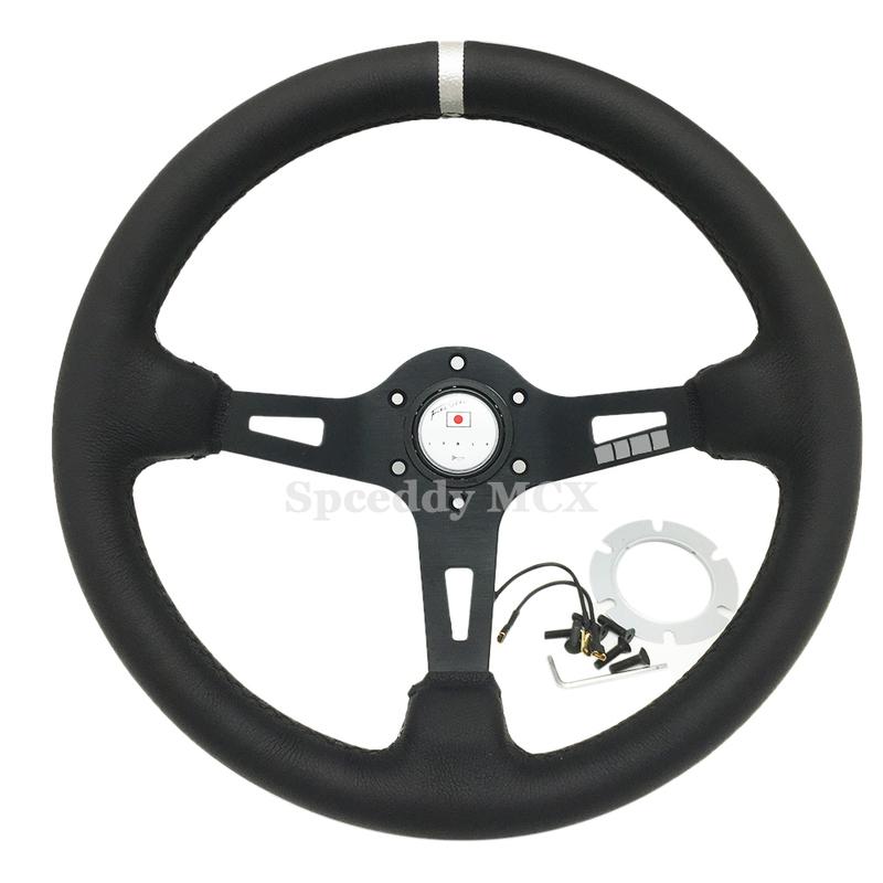 Spceddy MCX Japan Racing Steering wheel Sport 13 Inch 330mm Car Sports Steering Wheel Leather MM20S0312135
