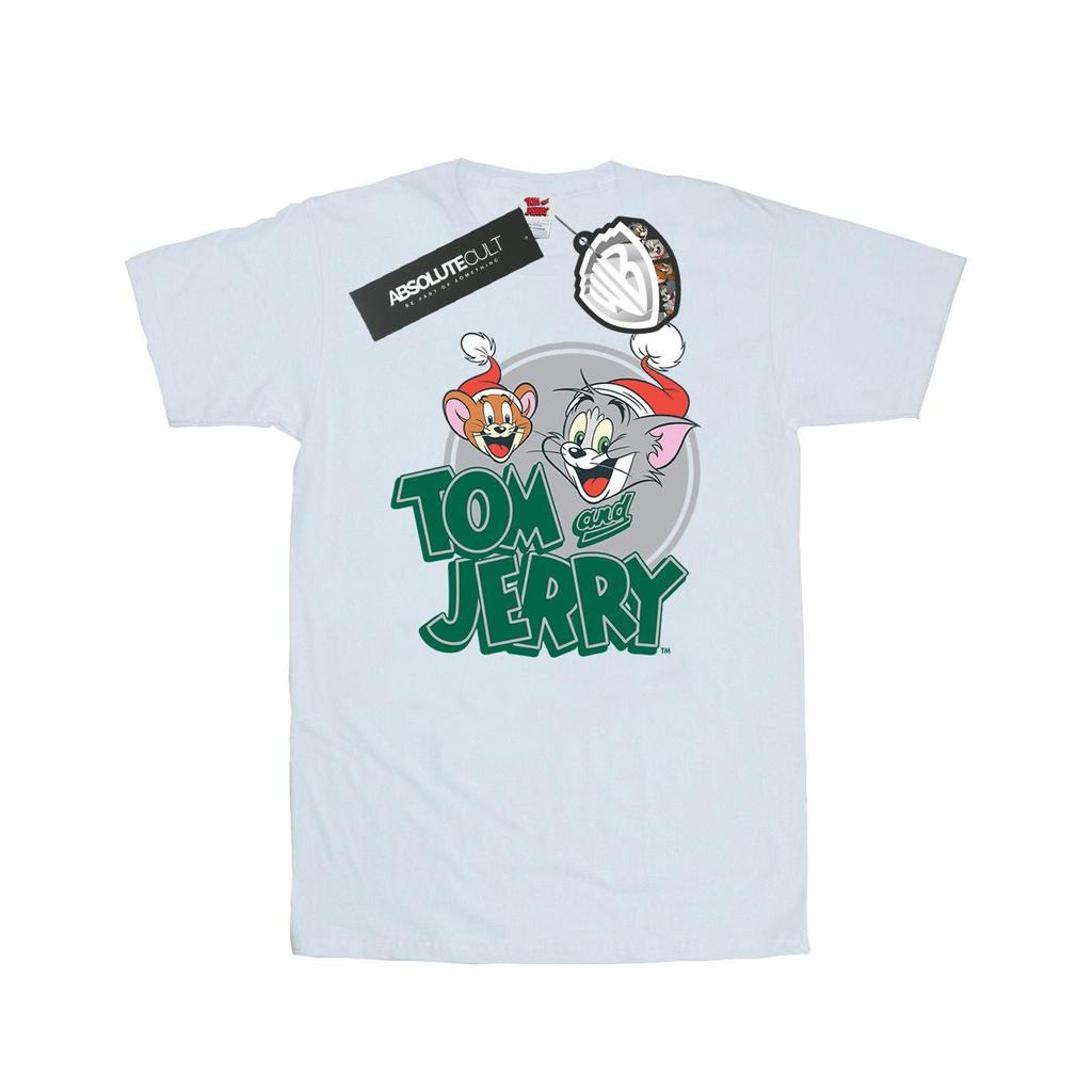 Tom And Jerry Mens Christmas Greetings T-Shirt