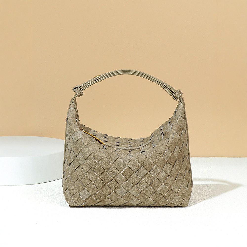2025 Frosted Hand-Woven Mini Diamond Pattern Crossbody & Shoulder Handbag for Women