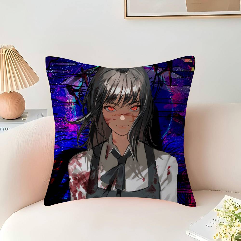 Chainsaw-Man Mitaka Asa Pillow Anime Pillow Sofa Bed Head Pillow Cover Cushion Cover 45x45 cm Fashion
