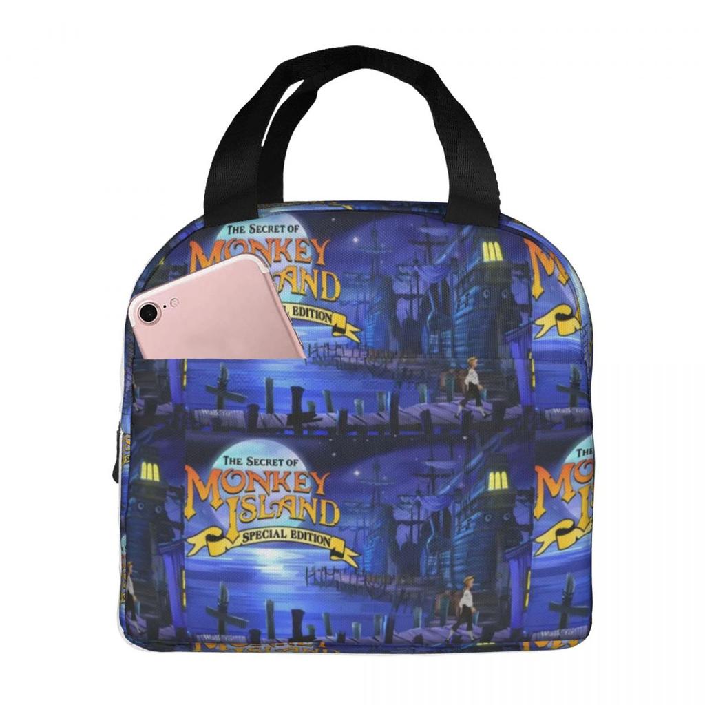 Monkey Island Insulated Lunch Bag for Women Office Cooler Thermal Food Box Tote Leakproof Lunch Boxes Container