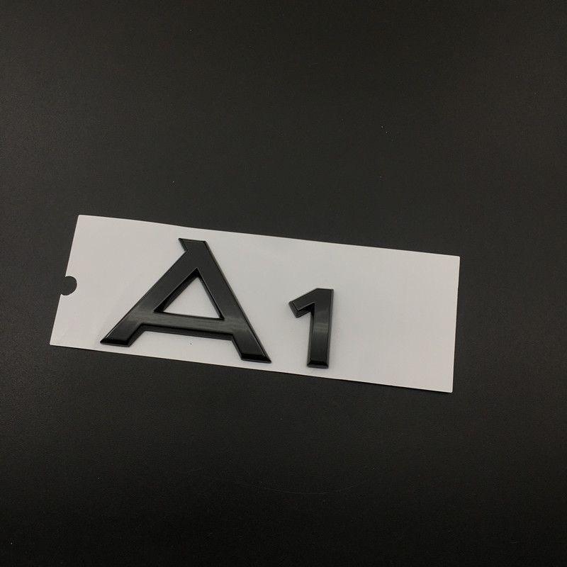 All hot A1 4-Ring logo ABS Black Car Hood Front Bonnet Grill Rear Trunk Emblem Badge Sticker A1 mark 30TFSI Quarrto Emblem