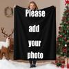 Custom Photo Blanket Personalized Christmas Gift With Your Picture Soft Fleece Throw Cozy Home Decor For Family And Friends