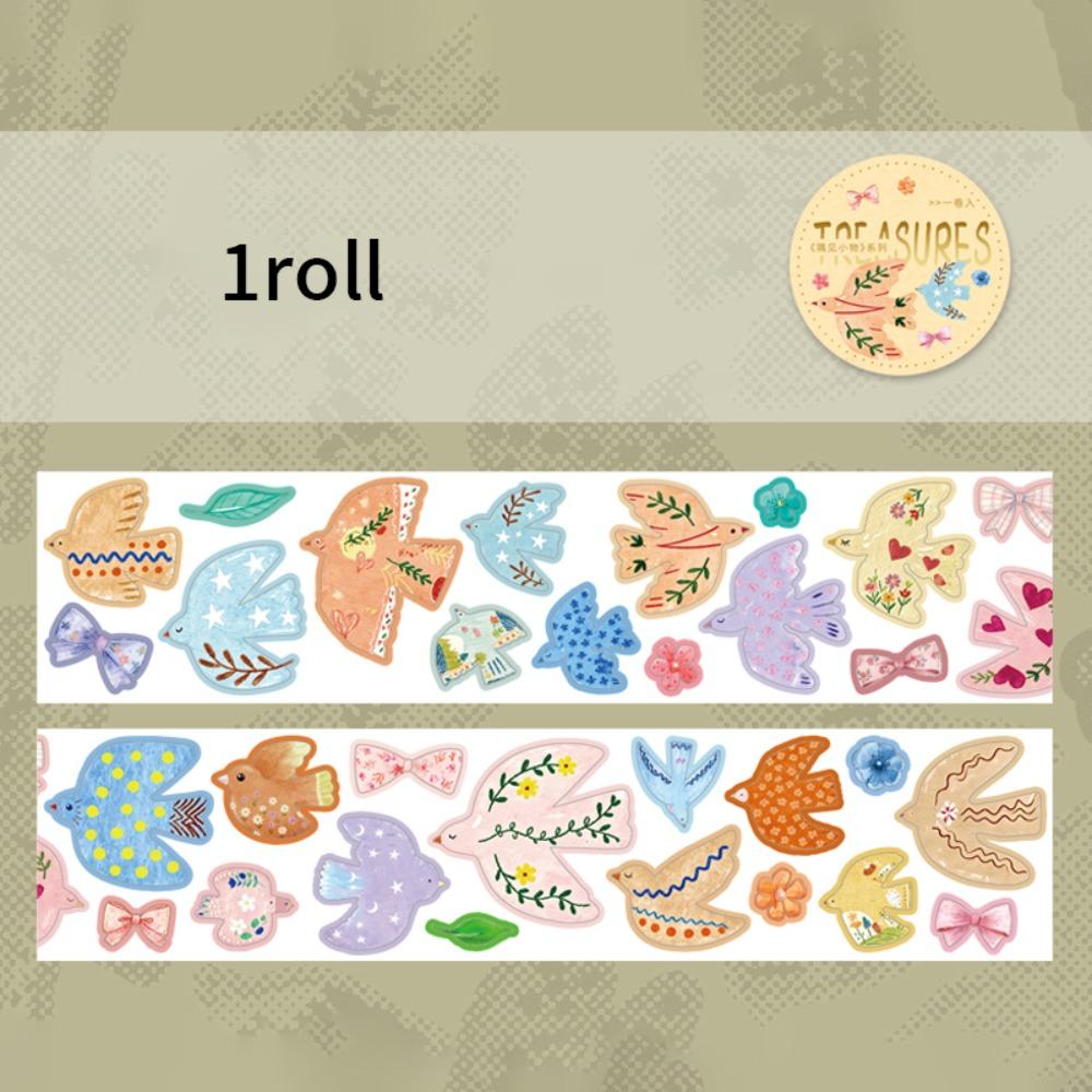 200cm Die-Cut Tape Sticker Corner Treasure Series Self-adhesive Scrapbook Tape Cartoon Pattern Gift Decorative Craft Tape