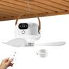 LED Light Ceiling Fans with Lights 3600/7200mAh Rechargeable Ceiling Fan  Camping