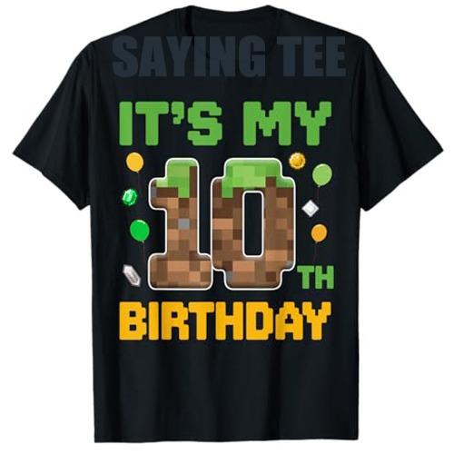 Birthday Boy 10th Birthday Gamer Pixel Digital T-shirt 150