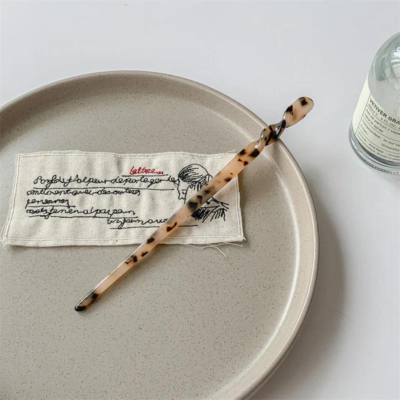 Resin Hair Stick Chinese Hanfu Style Marble Pattern Retro Hairpin Women’s Traditional Hair Jewelry Gift for Her