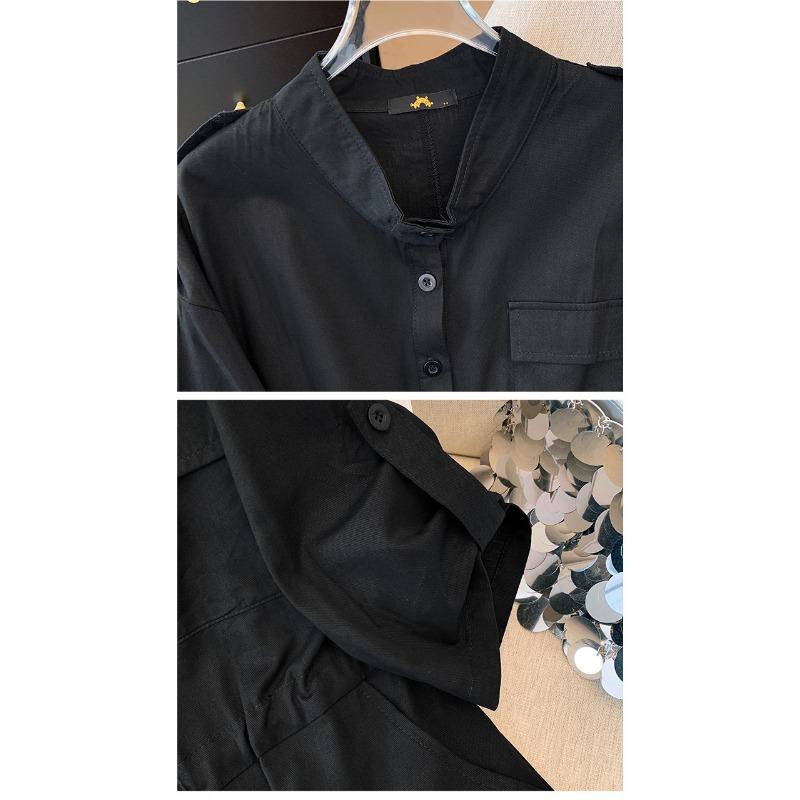 Damen Übergröße Neues Einfaches Taillen-Taillen-Hemdkleid