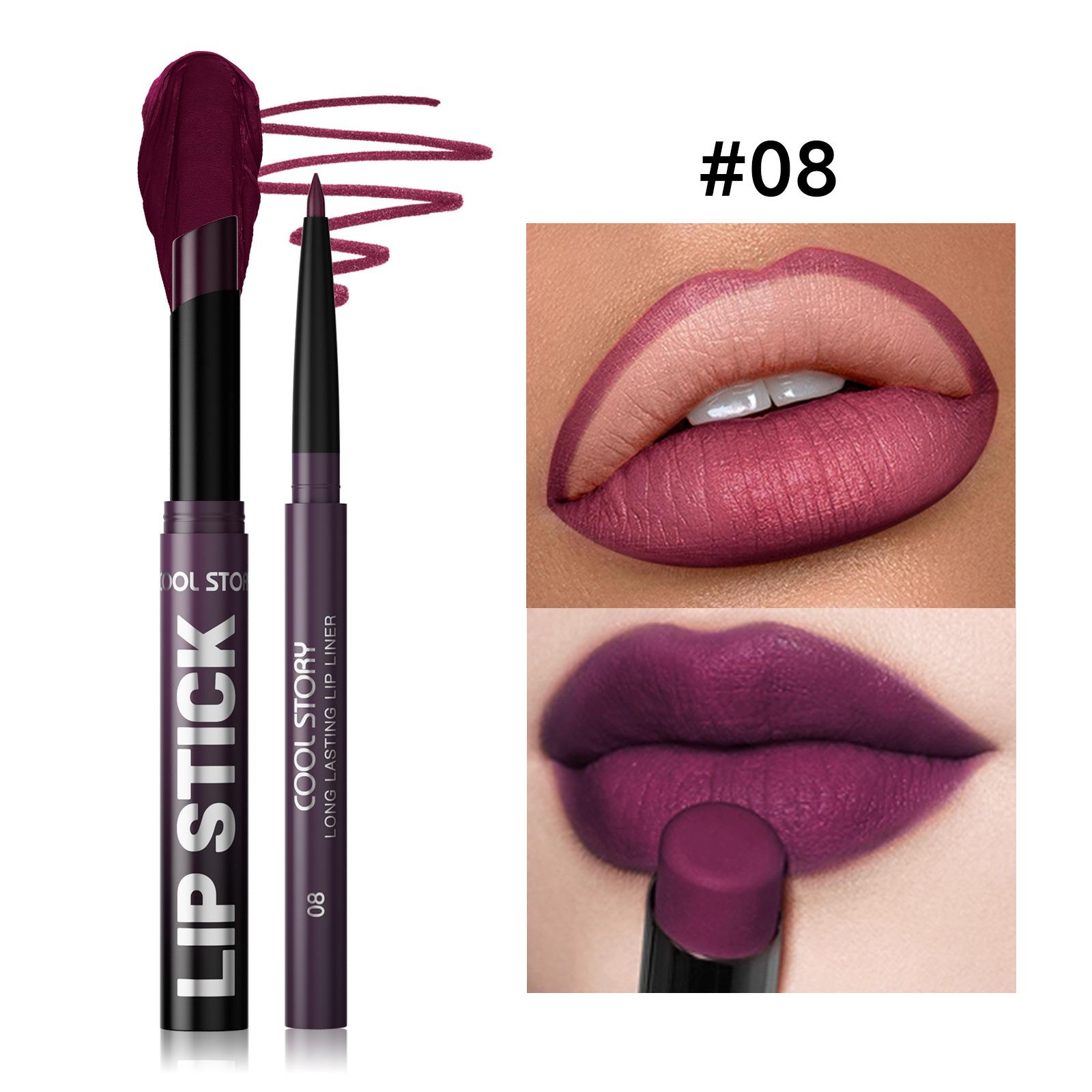 

Водостойкий Стойкий Матовый Вельветовый Блеск для Губ Набор Карандашей для Губ 2 шт./набор Карандаш для Губ и Комбинированный Набор Блеска для Губ Макияж Контура Губ