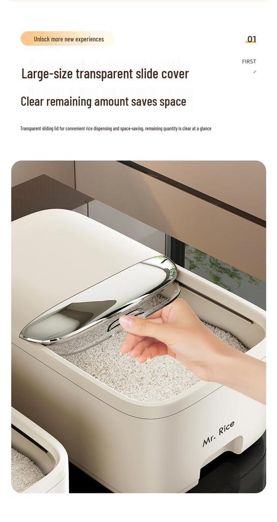 Sealed Insect-Proof Rice and Flour Storage Box, Moisture-Proof Cereal Container - 2025 New Style
