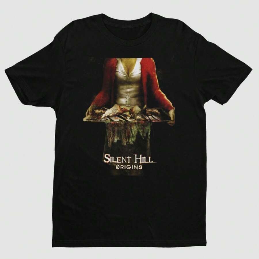 Vintage Retro Game Art T-Shirt | Silent Hill Origins Style S разноцветный
