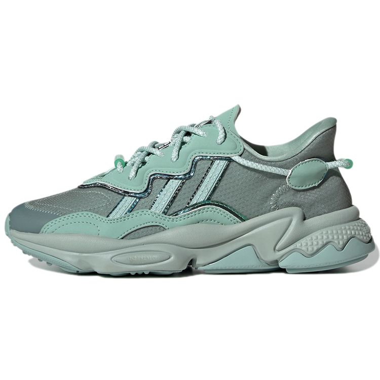 Adidas Originals Ozweego Comfortable Breathable Non-Slip Low-Top Lifestyle Shoes Women sneaker Gray Green GW3319