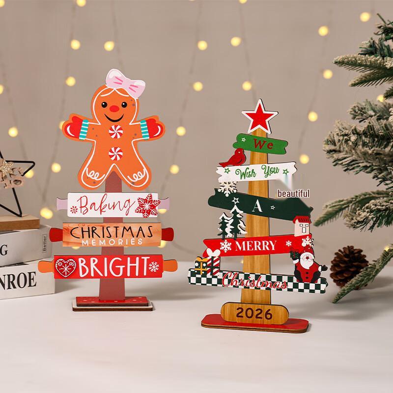 2026 Wooden Christmas Desktop Ornaments