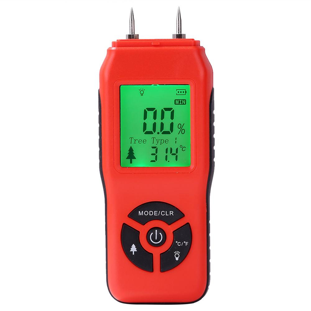 Digital Wood Moisture Meter LCD Display with Backlight Timber Humidity Tester Moisture Content