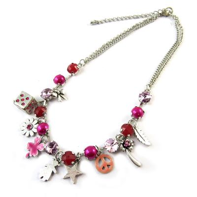 [G0537] - Pink 'Emilie' Designer Necklace