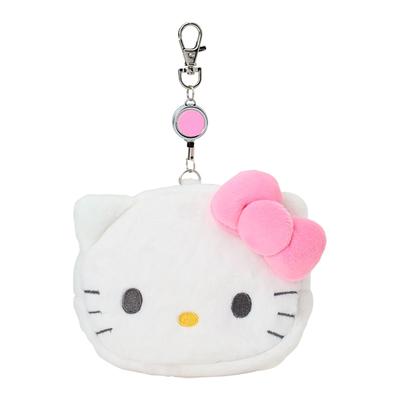 Sanrio Hello Kitty Porta-Passe com Item Pequeno Idades 293644 Formato de Rosto & Bolsa, Algodão, PVC, Aço, Poliéster, Carretel, Armazenamento, 15+,