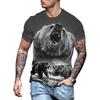 Big Bear 3D Print Summer Men's Round Neck T-shirt Casual Short Sleeve Oversized Pullover Fashion Streetwear Trend Men Clothing
