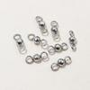 20pcs 4/5/6/8mm Double Loops Round Stainless Steel Bead Ball Charms Pendant Connector Earrings Necklace DIY Jewelry Accessories