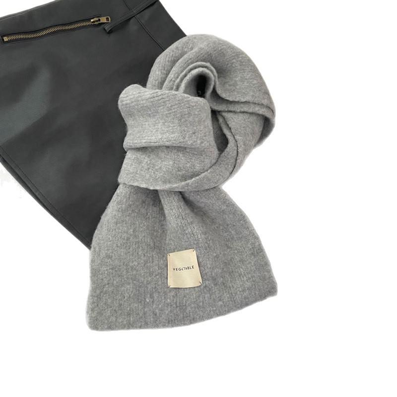 

Универсальный вязаный однотонный шарф: Многоцветный, теплый зимний шарф-манишка для женщин светло-розовый