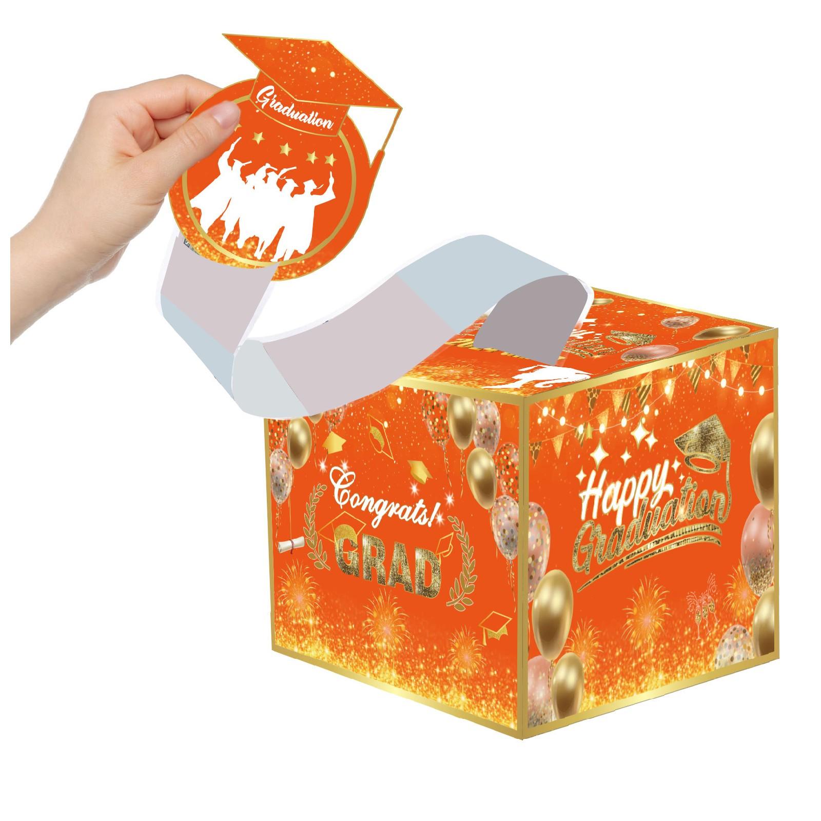 

Копилка для выпускников, Подарочная коробка для денег, Подарочная коробка для денег, Черный зажим для денег, Набор для наличных и выдвижных карточек «Сделай сам», Подарочная коробка для выпускников One Size шафрановый