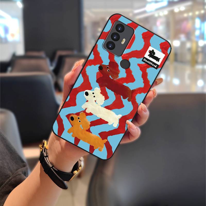Cartoon Graffiti Phone Case For TCL 30SE/30E/306/305/Sharp Aquos V6/V6 Plus Shockproof Soft Case Cute Durable Animals