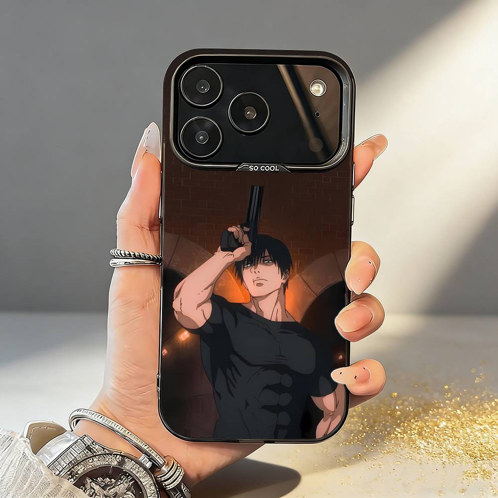 Toji F-Fushiguro Jujutsu K-Kaisen Phone Case For iPhone17,16,15,14,13,12,11,Pro,MAX White Matte Shockproof Cover