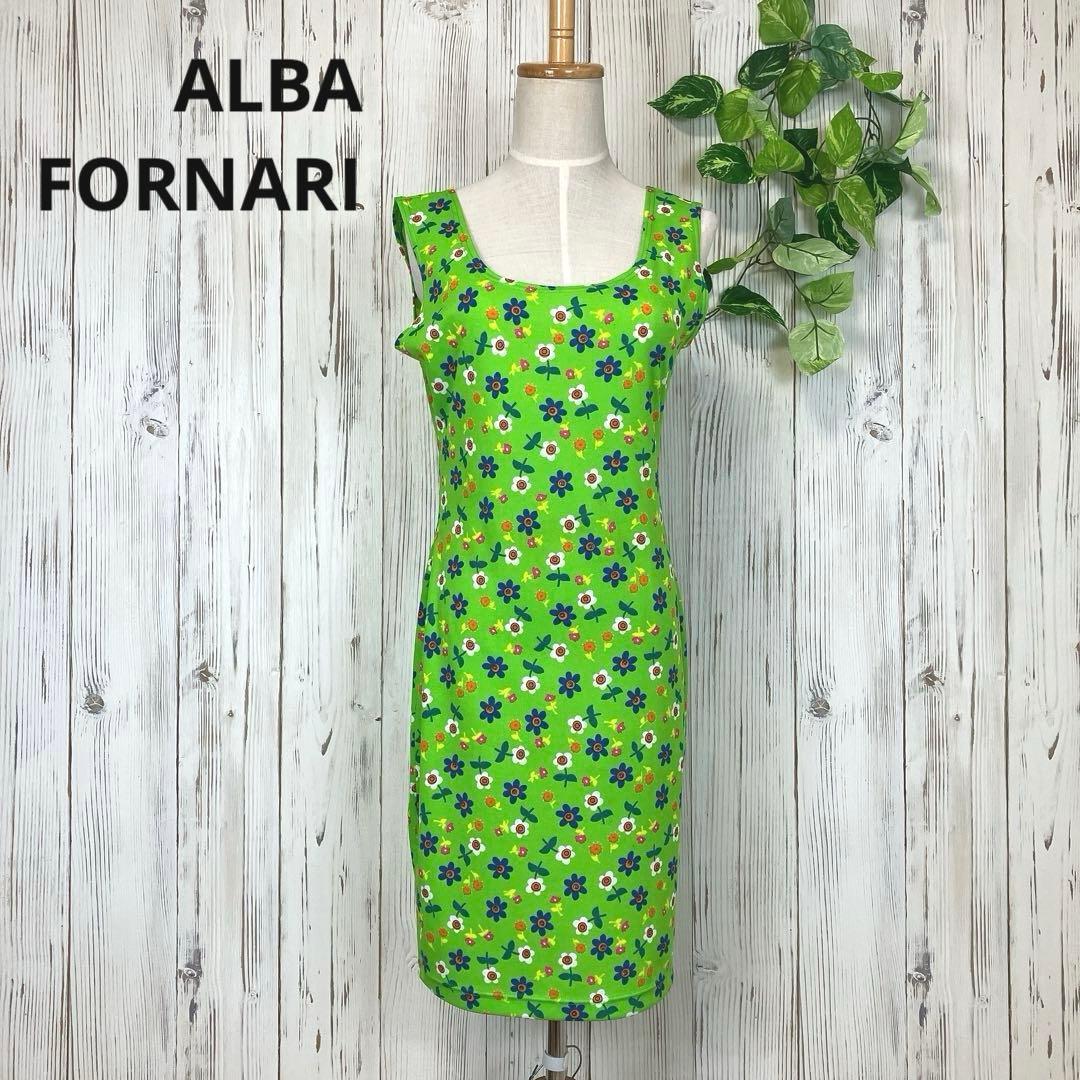 ALBA FORNARI * Made in Italy Flower pattern sleeveless dress