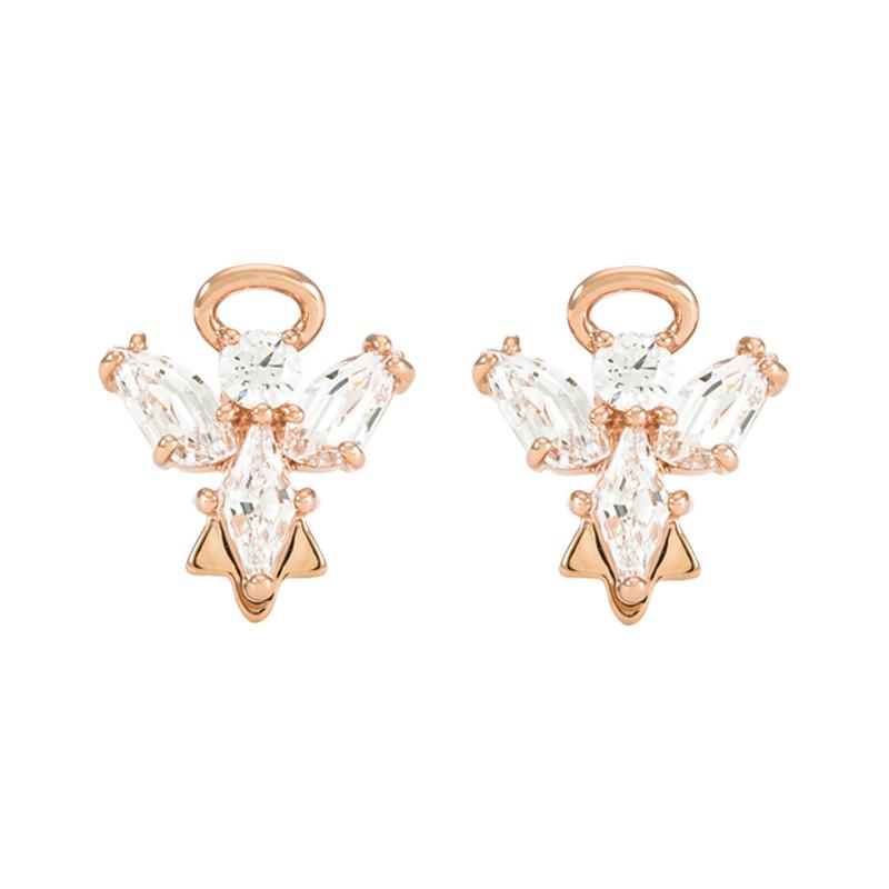 Swarovski Abstract Angel Pierced Earrings Women s Rose Gold 5498971