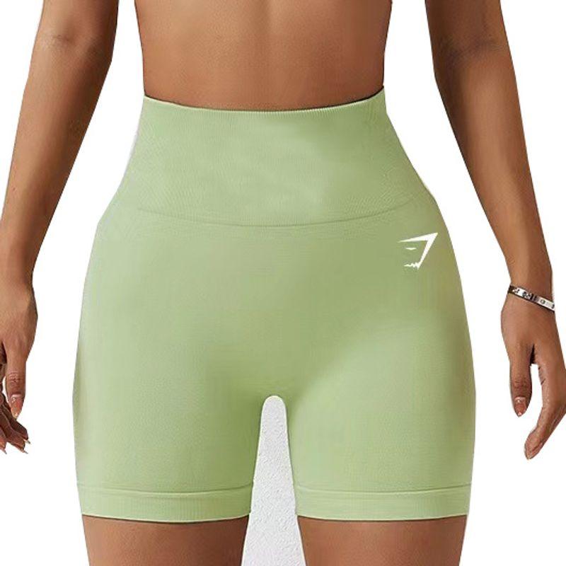 

Yoga Gyms Shark Hip Raise High Waist Belly Contracting Shorts Yellowish Green M