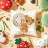 Cute Cartoon Bear Animal Letter Cushion Cover Plush Fabric Soft DoubleSided Printed Sofa Warm Winter Home Gift Pillow Cover