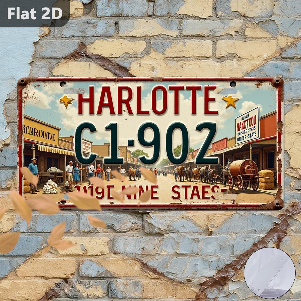 pc Retro  Aluminum Sign  D Flat Printing Wall Decor x Vintage Metal Sign Decor for Man Cave Bar Garage C 15x30cm(5.9x7.8inch)