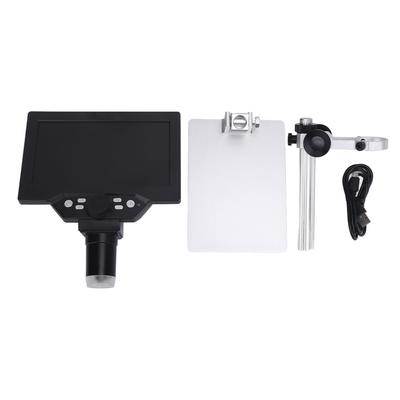 7in LCD Digital Microscope 1200X 1080P 12MP Focusing Soldering Microscope with 8 Adjustable LED