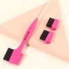 Hair Control Edge Brush with Metal Rat Tail Comb Double Sided Hair Styling Brush