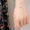 J.Lauren 1B0881 Heart Enamel Silver Ball Chain Bracelet